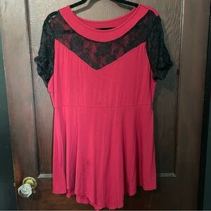 Red Lacy Shirt Size M​